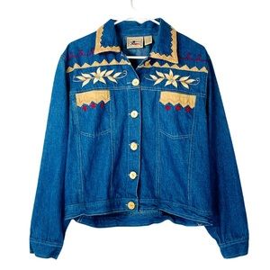 Vintage denim horse and cowboy jacket